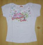 Hema shirtje maat 110/116 met opdruk en ballonmouwtjes., Gebruikt, Meisje, Ophalen of Verzenden, Shirt of Longsleeve