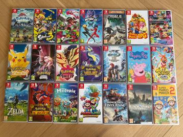 Grote collectie nintendo switch games (mario,pokemon,etc.) beschikbaar voor biedingen