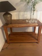 Mooie tafel oud teakhout., Huis en Inrichting, Tafels | Sidetables, Ophalen, 100 tot 150 cm, Teakhout, Rechthoekig