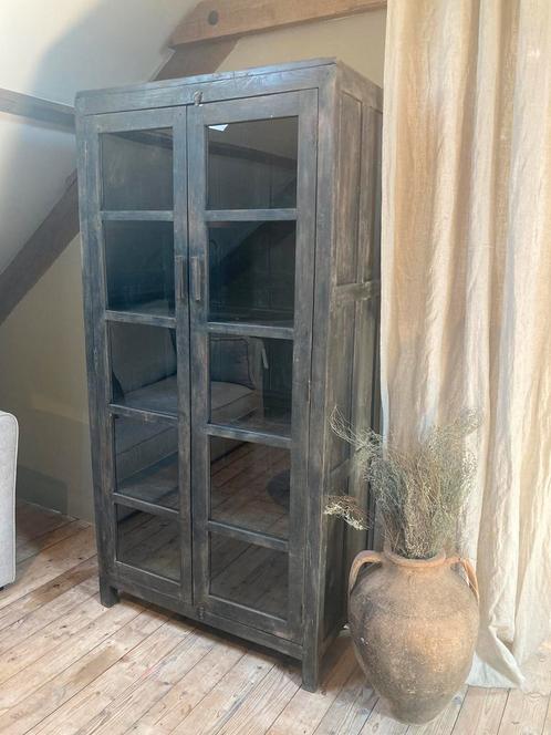 Prachtige oude unieke vitrinekast, Huis en Inrichting, Kasten | Vitrinekasten, Nieuw, 25 tot 50 cm, Ophalen