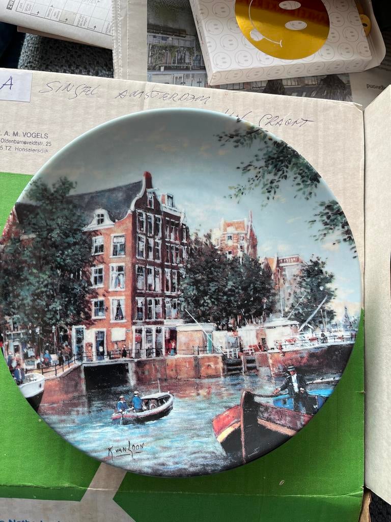 Koninklijke Mosa Bord - Waar het Singel Amsterdam uitstroomt, Ophalen of Verzenden
