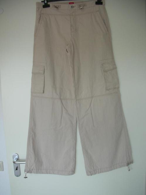 ESPRIT CARGO WORKER style broek/pantalon beige mt36 wellness, Kleding | Dames, Broeken en Pantalons, Zo goed als nieuw, Maat 36 (S)