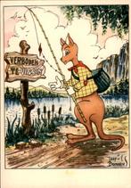 VHK, Joop Banarius, verboden te vissen, 1949, Verzamelen, Ansichtkaarten | Themakaarten, Verzenden, 1940 tot 1960, Ongelopen, Overige thema's