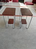 2 art deco bijzettafels, Ophalen, Gebruikt, Art deco, 55 tot 75 cm