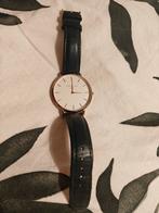 Goudkleurige horloge met groene leren bandje Rosefield, Overige merken, Staal, Polshorloge, Ophalen of Verzenden