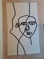 Abstract Gezicht Wanddecoratie / Wandkleed, Ophalen of Verzenden, Zo goed als nieuw