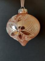 Zachtroze versierde glasbal kegel Kurt S. Adler, Diversen, Kerst, Verzenden, Nieuw