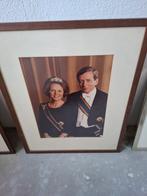 Foto Beatrix en Claus in lijst, Verzamelen, Koninklijk Huis en Royalty, Ophalen of Verzenden