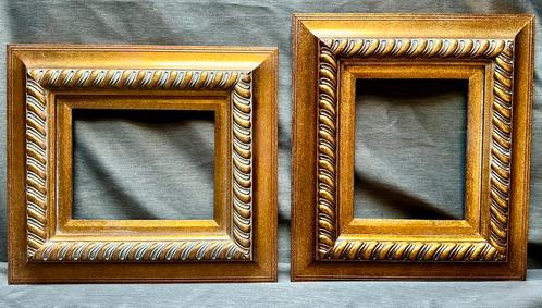 2 SCHILDERIJLIJSTEN ((((((( 20x25 CM. ))))))) ANTIEKGOUD, Huis en Inrichting, Woonaccessoires | Lijsten, Zo goed als nieuw, Minder dan 50 cm