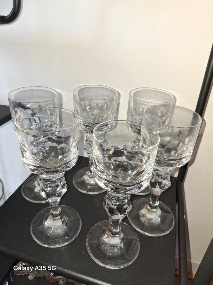 Kristallen Wijnglazen - Set van 6, Antiek en Kunst, Antiek | Glas en Kristal, Ophalen