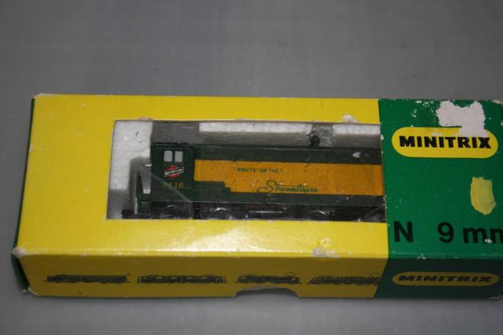 Minitrix USA dieselloc met Kadee koppelingen, Hobby en Vrije tijd, Modeltreinen | N-Spoor, Gebruikt, Locomotief, Gelijkstroom