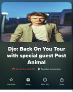 Djo back on you tour Ticket Paradiso 24 Junj, Tickets en Kaartjes, Concerten | Pop, Eén persoon, Juni