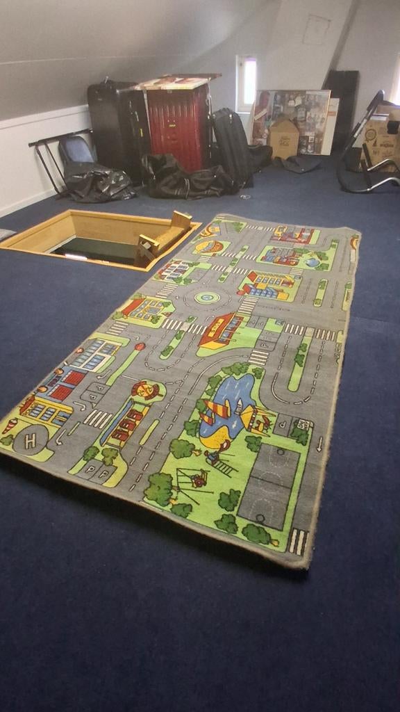 Speelkleed met straten en gebouwen, Ophalen, Gebruikt