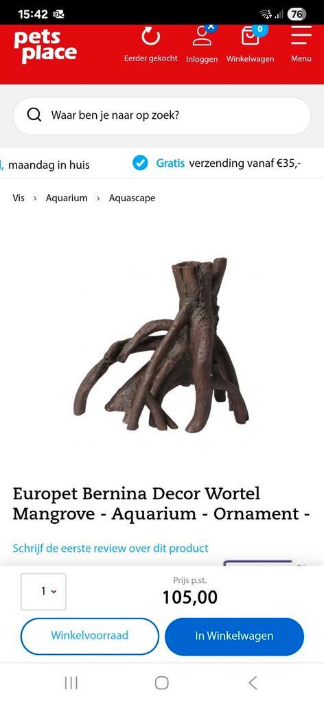 Aquarium ornament mangrove kunststof, Dieren en Toebehoren, Vissen | Aquaria en Toebehoren, Ophalen of Verzenden