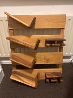 Houten wijnrek met glazenhouder, Huis en Inrichting, Woonaccessoires | Wijnrekken, Ophalen of Verzenden, Zo goed als nieuw, Minder dan 5 flessen