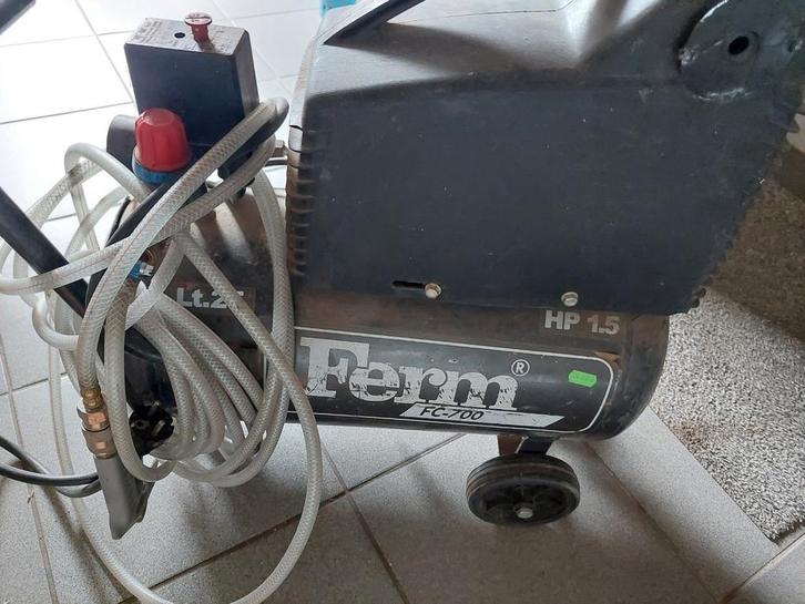 Ferm FC-700 Compressor - Gebruikt, Doe-het-zelf en Verbouw, Compressors, Gebruikt, 6 tot 10 bar, Minder dan 25 liter, Minder dan 200 liter/min