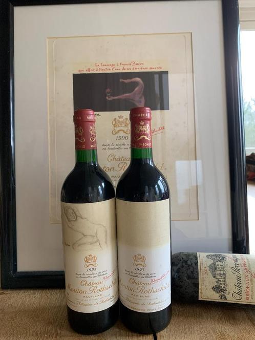 Chateau Mouton Rothschild. ZEER Zeldzaam duo!!, Verzamelen, Wijnen, Nieuw, Rode wijn, Frankrijk, Vol, Ophalen of Verzenden