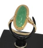 Aventurijn edelsteen 14k gouden klassieke vintage dames ring, Voordeelsieraden, Verzenden, Zo goed als nieuw, 17 tot 18
