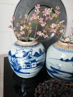 Set van 3 decoratieve antieke gemberpotten, Antiek en Kunst, Antiek | Vazen, Ophalen of Verzenden