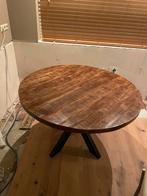 Mango houten tafel, Huis en Inrichting, Tafels | Eettafels, Ophalen, 100 tot 150 cm, Rond, Zo goed als nieuw
