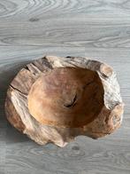 Houten schaal, Huis en Inrichting, Woonaccessoires | Schalen en Manden, Ophalen, Schaal, Rond, Zo goed als nieuw