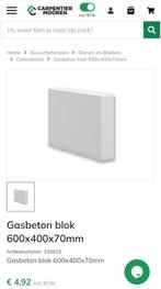 11 Gasbeton blokken Merk Carpentier, Doe-het-zelf en Verbouw, Metselstenen, Ophalen, Nieuw, Overige typen