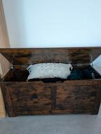 Vasagle bank met opbergruimte vintage bruin, Ophalen, Zo goed als nieuw, Overige houtsoorten