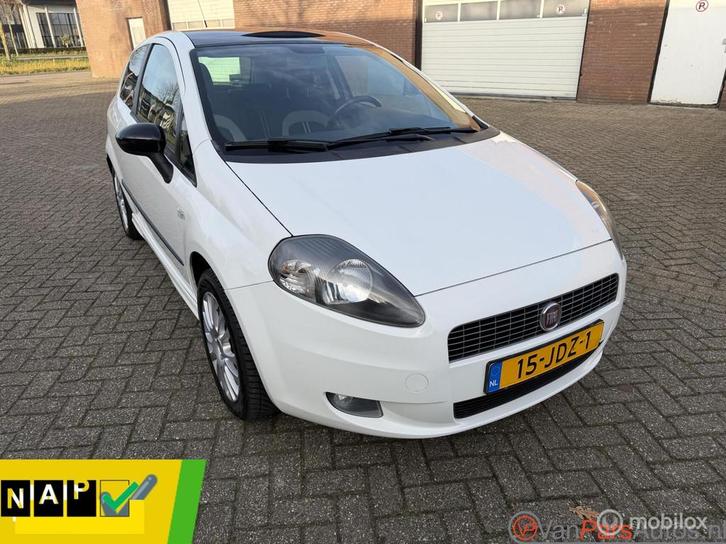 Fiat Grande Punto 1.4 NeroBianco, Airco,Pano,Elek.Dak, Auto's, Fiat, Bedrijf, Te koop, Grande Punto, ABS, Airbags, Airconditioning