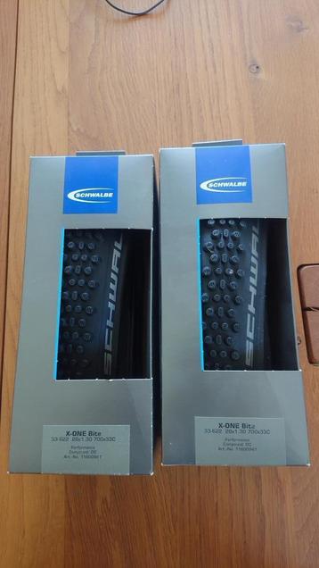 2x Schwalbe X-one Bite 33-622 / 700x33c beschikbaar voor biedingen