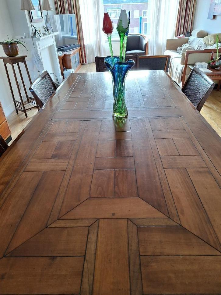 Mooie (design) eettafel met  6 stoelen, Huis en Inrichting, Tafels | Eettafels, Zo goed als nieuw, 100 tot 150 cm, 200 cm of meer