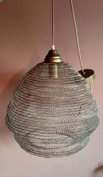 Mooie bronskleurige visfuik hanglamp, Ophalen of Verzenden, Zo goed als nieuw, Metaal, Minder dan 50 cm