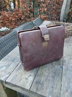 Vintage Bruine Lederen Aktetas, Antiek en Kunst, Ophalen of Verzenden
