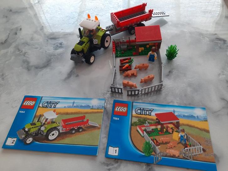 LEGO City 7684 - Varkensboerderij met Tractor, Kinderen en Baby's, Speelgoed | Duplo en Lego, Gebruikt, Lego, Complete set, Ophalen of Verzenden