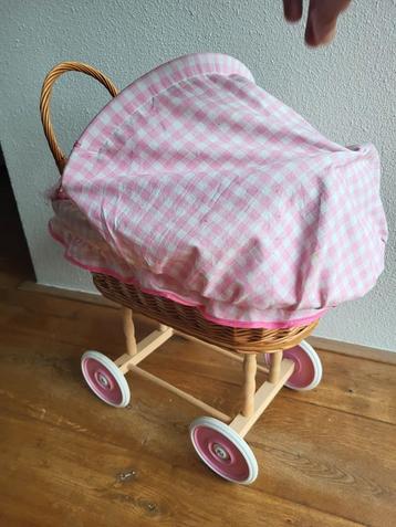 Roze poppenwagen met kussentje - Goede staat! beschikbaar voor biedingen