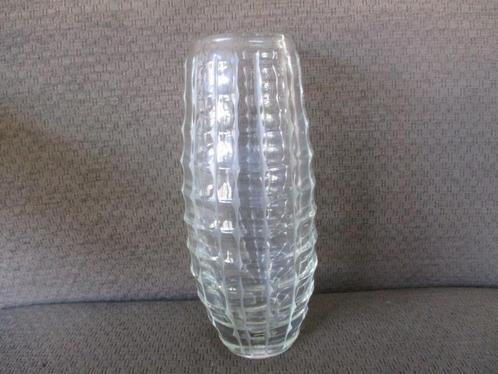 Vaas glas glazen gemerkt Leerdam 1975 helder en facet, Antiek en Kunst, Antiek | Glas en Kristal, Ophalen of Verzenden