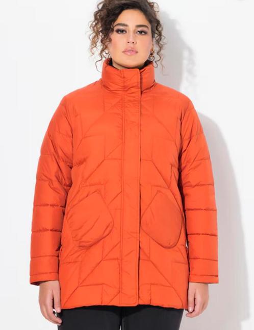 Gewatteerde dames winterjas met opstaande kraag | Maat 54/56, Kleding | Dames, Jassen | Winter, Zo goed als nieuw, Rood, Ophalen of Verzenden