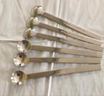 Theelepeltjes 6 stuks zilverkleurig., Ophalen of Verzenden, Rvs of Chroom