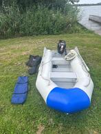 Rubberen boot met motor, Watersport en Boten, Roeiboten, Ophalen, Gebruikt, Overige materialen, Met motor