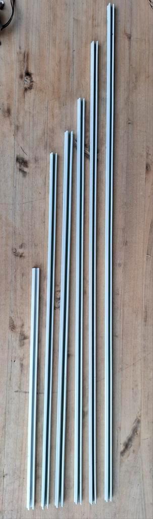 Gordijnrails, diverse lengtes, zie omschrijving  beschikbaar voor biedingen