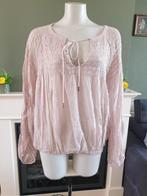 Hunkydory mooie nude beige top blouse S 36 gratis verzenden, Verzenden, Beige, Zo goed als nieuw, Lange mouw