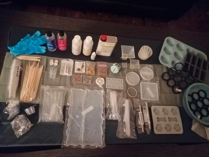 All-in DIY startpakket epoxy resin giethars +deco, Hobby en Vrije tijd, Knutselen, Nieuw, Materiaal, Ophalen of Verzenden