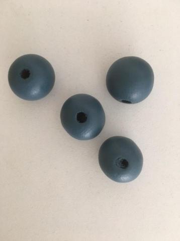 0171D Mooie Kobalt Blauwe Houten Kralen (16 mm) beschikbaar voor biedingen