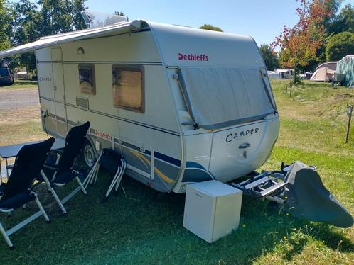 Mooie Dethleffs 440 DB, 2005, voortent, mover, Bovag 2023, Caravans en Kamperen, Caravans, Particulier, tot en met 4, 750 - 1000 kg