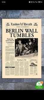 Berlijnse Muur Valt - Historische Krantenkop, Ophalen of Verzenden