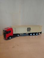 Scania S730 met frictiemotor + MSC Container, Hobby en Vrije tijd, Modelauto's | 1:50, Ophalen of Verzenden, Zo goed als nieuw
