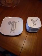 Vintage 60s Gebakstel, Gebruikt, Ophalen of Verzenden, Bord(en), Overige stijlen