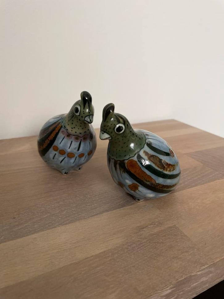 Mexicaanse Tonala Kwartel Beeldjes - Set van 2, Antiek en Kunst, Antiek | Keramiek en Aardewerk, Ophalen