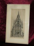 Marius Janssen (1885-1957)  Ets Stadhuis Gouda, Antiek en Kunst, Kunst | Etsen en Gravures, Ophalen