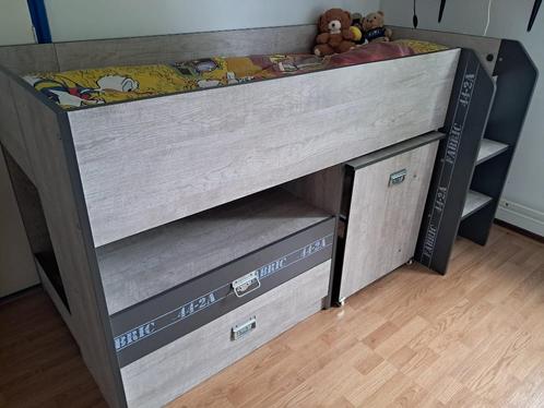 Half hoogslaper, Kinderen en Baby's, Kinderkamer | Stapelbedden en Hoogslapers, Gebruikt, Hoogslaper, Ophalen