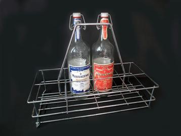 vintage chromen flessenrek beschikbaar voor biedingen